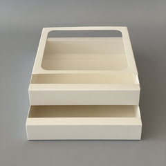 MINI PACK x 2 u CAJONERA DOBLE CON VISOR CUADRADO (17x17x6.5 cm) BOMBONES /CHOCOLATES - Nuevo ! - comprar online