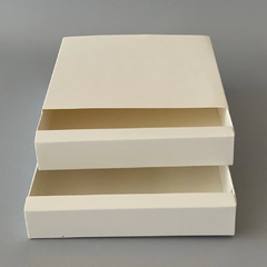 MINI PACK x 2 u CAJONERA DOBLE BLANCA (17x17x6.5 cm) BOMBONES /CHOCOLATES Nuevo ! - comprar online