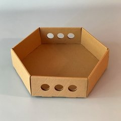 Pack x 6 u BANDEJA KRAFT HEXA 25 (25x25x7 cm) BD HEXA 25 - comprar online
