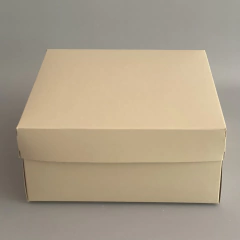 MINI PACK x 2 u TAR Class tapa Class (28x28x11cm) CAJA PARA DESAYUNOS / TORTAS de 1 piso - Nuevo ! (color natural) - wincopack
