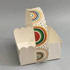 Mini Pack x 6 u ARCOIRIS - CANASTITAS (12x12x5 cm) sin tapa