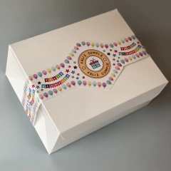 MINI PACK x 2 u DELY 30 sin visor (30x22x10 cm) con faja Ilustrada "Feliz Cumple - Globos" en internet