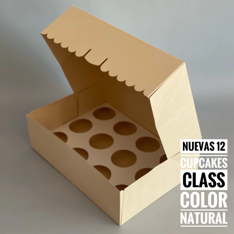MINI PACK x 2 u 12 CUPCAKES CLASS Nueva! - Color natural