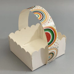 Mini Pack x 6 u ARCOIRIS - CANASTITAS (12x12x5 cm) sin tapa en internet