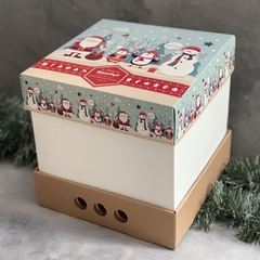 Pack x 2 u NAVIDAD 03 - DRIP BOX 25 - NAVIDAD NÓRDICA (25x25x25 cm) CAJA REFORZADA NAVIDEÑA