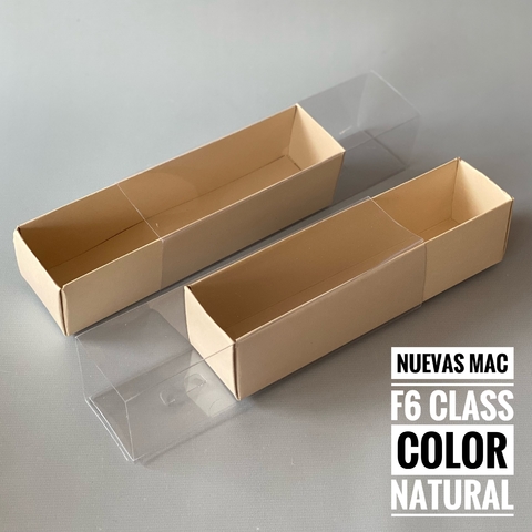 MINI PACK x 2 u MAC F6 Class (21x5x5 cm) PARA 6 MACARONS Nuevas! (color natural)