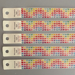 PACK x 10 WINCOTAPES A10 MULTI HEARTS Guardas Decorativas Autoadhesivas 44 cm largo x 2 cm ancho