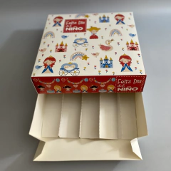 Mini Pack x 2 u OPEN 7 + divisiones - PRINCESAS - DIA DEL NIÑO (25x25x7cm) CAJA SORPRESA DIA DEL NIÑO
