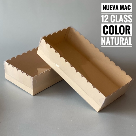 MINI PACK x 2 u MAC 12 Class (20x10x5 cm) PARA 12 MACARONS - Nueva! (color natural)