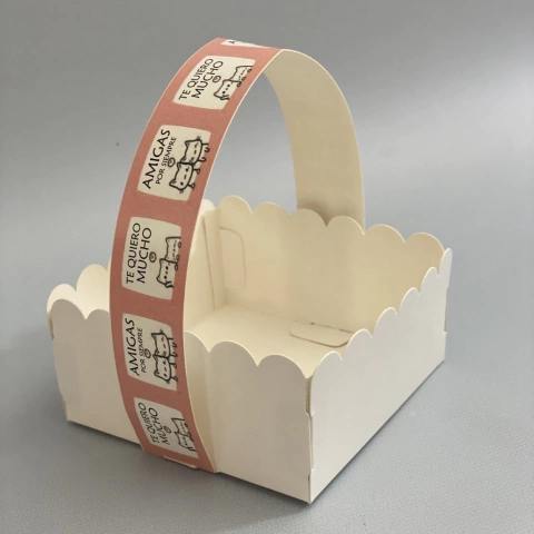 Mini Pack x 6 u AMIGOS GATITA ROSA - CANASTITAS (10x10x5 cm) sin tapa