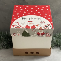 Pack x 2 u NAVIDAD 01 - DRIP BOX 25 - NAVIDAD PAPÁ NOEL (25x25x25 cm) CAJA REFORZADA NAVIDEÑA - comprar online