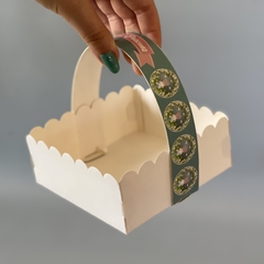 MINI PACK x 6 u PASCUA CELESTE - CANASTITAS (12x12x5 cm) sin tapa - comprar online