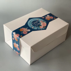 Imagen de MINI PACK x 2 u DELY 17 sin visor (17x22x10 cm) con faja Ilustrada "Feliz Día - Flowers"