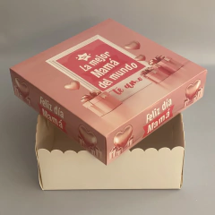 MINI Pack x 2 u MAMÁ 02- MTAR - DIA DE LA MADRE (25x25x11 cm) CAJA DESAYUNOS / TORTAS
