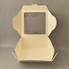 Pack x 2 u DELY 28 V con visor (28x28x10 cm) CAJA NAVIDEÑA / DELIVERY DULCE / TARTAS - wincopack