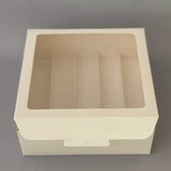 Pack x 2 u DELY 25 V + DIVISIONES PLEGABLES (25x25x 10 cm) CAJA DEGUSTACION / PETIT FOURS / DESAYUNOS en internet