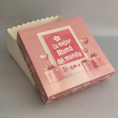 MINI Pack x 2 u MAMÁ 02- MTAR - DIA DE LA MADRE (25x25x11 cm) CAJA DESAYUNOS / TORTAS en internet