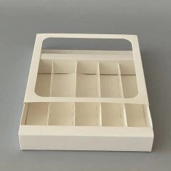 Mini Pack x 2 u CAJONERA SIMPLE CON VISOR CUADRADO y DIVISIONES (17x17x3 cm) BOMBONES /CHOCOLATES en internet