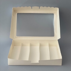 Pack x 2 u BOX PREMIUM DEGUSTACION con VISOR y DIVISIONES (29.5x20.5x5 cm) (Modelo DONUTS V + DIV) en internet