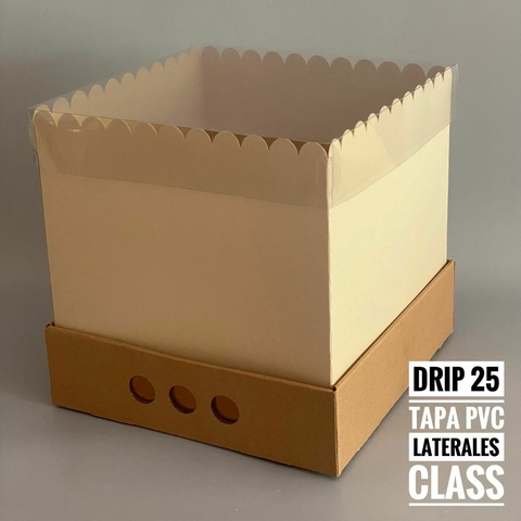 MINI PACK x 2 u DRIP BOX 25 laterales CLASS (25x25x25 cm) - Nuevo ! Laterales Class color natural