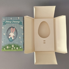Mini Pack Medio Huevo PASCUAS 15 cm - Pack x 2 u PASCUAS 01 - OPEN L (altas, podes colocar GOLOSINAS) - H1 : Caja SORPRESA Medio Huevo de 15 cm (25x15x11 cm)