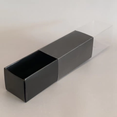 MINI PACK x 2 u MAC F6 NEGRA LAMINADA (21x5x5 cm) PARA 6 MACARONS PREMIUM - Nuevo !