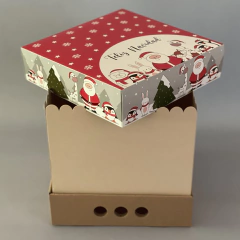 MINI PACK x 2 u NAVIDAD 01 - DRIP BOX 25 CLASS - NAVIDAD PAPÁ NOEL (25x25x25 cm) CAJA REFORZADA NAVIDEÑA
