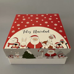 Pack x 2 u FELIZ 01 - MTAR + DIVISIONES - PAPA NOEL (25x25x 11 cm) MESA DULCE NAVIDEÑA en internet