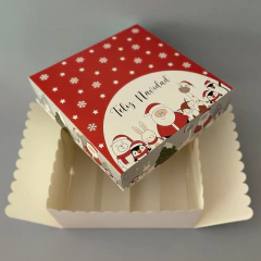 Pack x 2 u FELIZ 01 - MTAR + DIVISIONES - PAPA NOEL (25x25x 11 cm) MESA DULCE NAVIDEÑA - comprar online