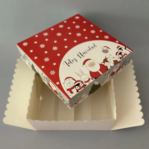 Pack x 2 u FELIZ 01 - MTAR + DIVISIONES - PAPA NOEL (25x25x 11 cm) MESA DULCE NAVIDEÑA - comprar online