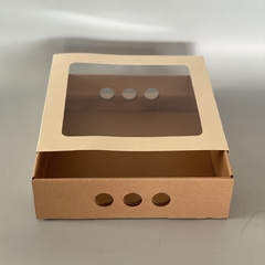 MINI PACK Pack x 2 u BANDEJA BF 25V CLASS (25x25x7 cm) con visor DELIVERY DULCE - wincopack