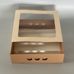 Mini Pack x 2 u BANDEJA CON FUNDA BF 25 V CLASS + DIVISIONES PLEGABLES (25x25x 7 cm) CAJA DEGUSTACION / DESAYUNOS / PETIT FOURS - comprar online