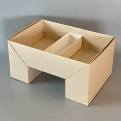 Nueva MESA BOX con división F6! MINI PACK x 2 u MESA BOX + DIVISION F6 CLASS (30.5x21x8 cm tamaño A4) CAJA PARA DESAYUNOS CON DIVISION F6 interna- Nueva!