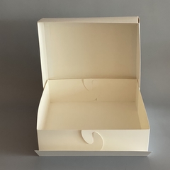 Pack x 2 u CHEESECAKE TAPA CARTULINA BLANCA SIN VISOR (25x25x 7.5 cm) CAJA PARA TARTAS / PETIT FOURS - tienda online
