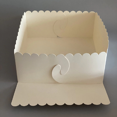 MINI PACK x 2 u TAR TAPA CARTULINA BLANCA SIN VISOR (28x28x11 cm) CAJA PARA TORTAS / TARTAS en internet