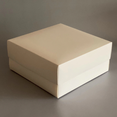 MINI PACK x 2 u TAR TAPA CARTULINA BLANCA SIN VISOR (28x28x11 cm) CAJA PARA TORTAS / TARTAS - comprar online