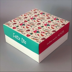 Mini Pack x 2 u FELIZ 03 - OPEN SL LOVE - FELIZ DIA (20x20x12 cm) CAJA SORPRESA - comprar online