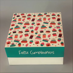 Mini Pack x 2 u FELIZ 04 - OPEN SL FELIZ CUMPLE (20x20x12 cm) CAJA SORPRESA en internet