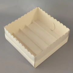 Pack x 2 u MTAR+ DIVISIONES PLEGABLES (25x25x 11 cm) CAJA DEGUSTACION / PETIT FOURS / DESAYUNOS - comprar online