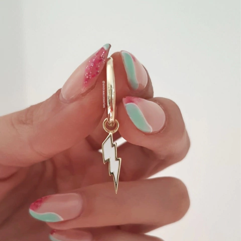 Argollita Thunder White 16 mm (Unidad)