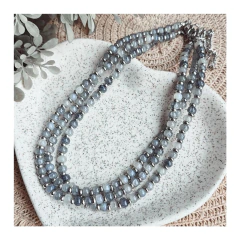 Collar Ingrid - Gris / Plateado