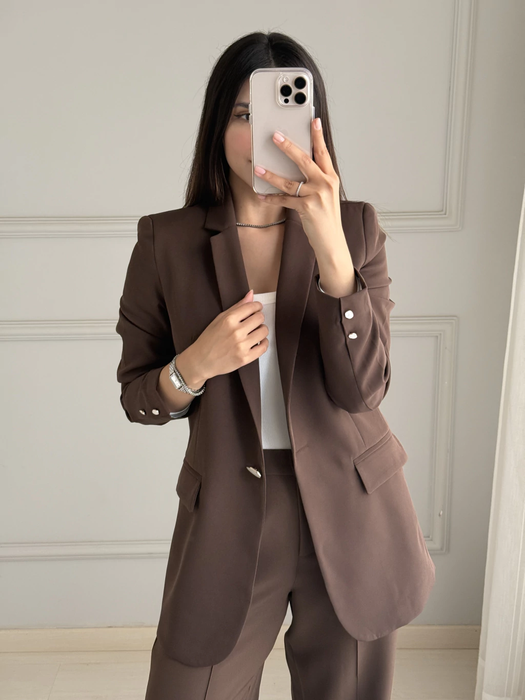 BLAZER GABRIELE MARROM