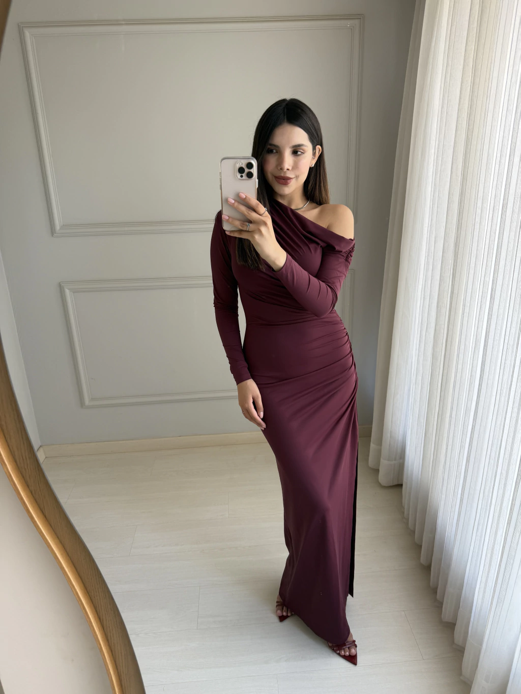 VESTIDO VIRGINIA VINHO