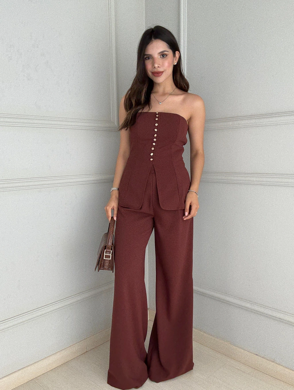 CONJUNTO MARIAH MARROM