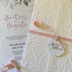 Convite Casamento Oliva 15X21cm - Papel Semente
