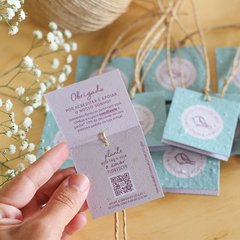TAG PLANTÁVEL - PAPEL SEMENTE LIVRETO - 10X5CM - PERSONALIZADA - loja online