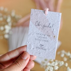 TAG PLANTÁVEL 7,5X5CM - PERSONALIZADA (100 unidades) - MIMUS | Design ecológico 