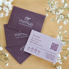 Cartão de visitas plantável - Papel Semente - 9x5cm - MIMUS | Design ecológico 