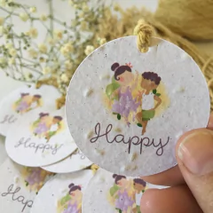 Imagem do TAG REDONDA - 5,5 X 5,5cm PERSONALIZADA (100 unidades)