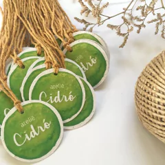 TAG REDONDA - 5,5 X 5,5cm PERSONALIZADA (100 unidades) - MIMUS | Design ecológico 